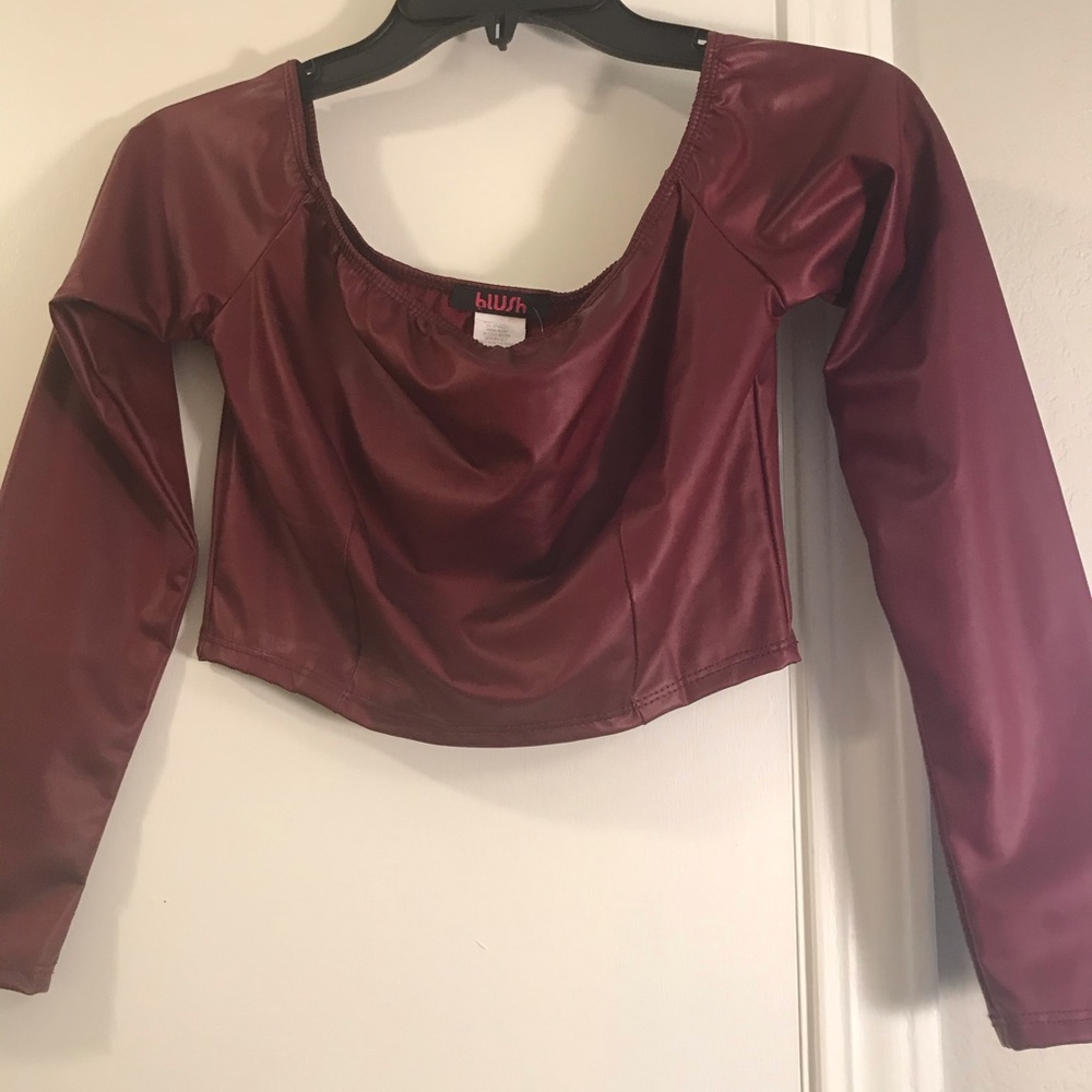 Burgundy Crop Top